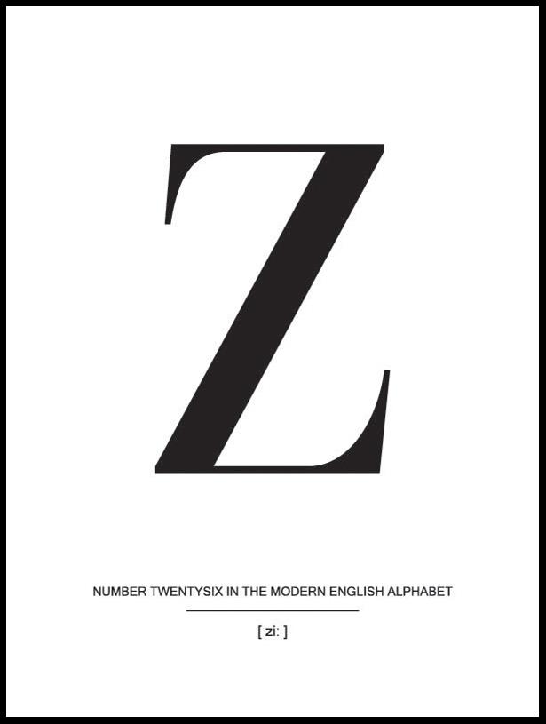 Letter Z Poster