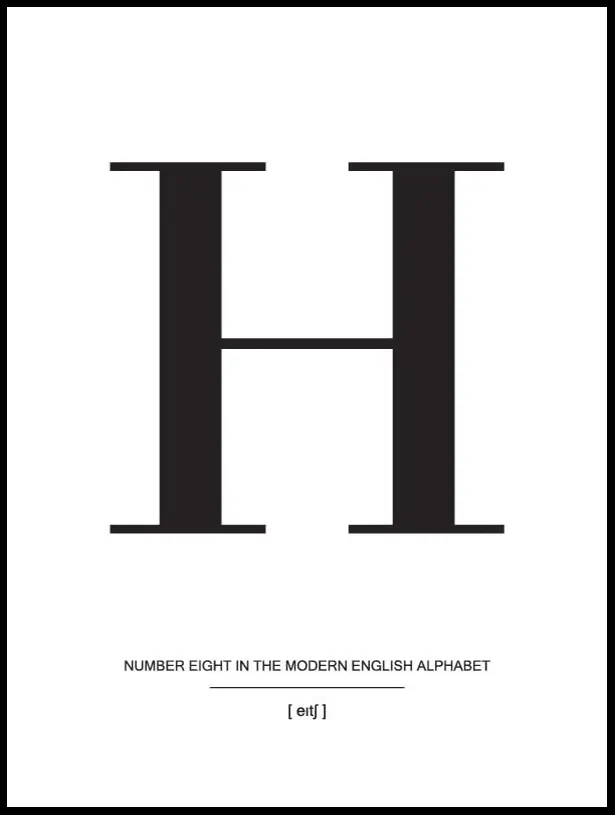 Letter H Poster