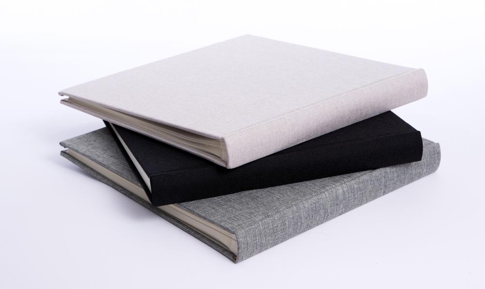 Base Line Canevas Gris 26x25 cm (40 pages blanches / 20 feuilles)