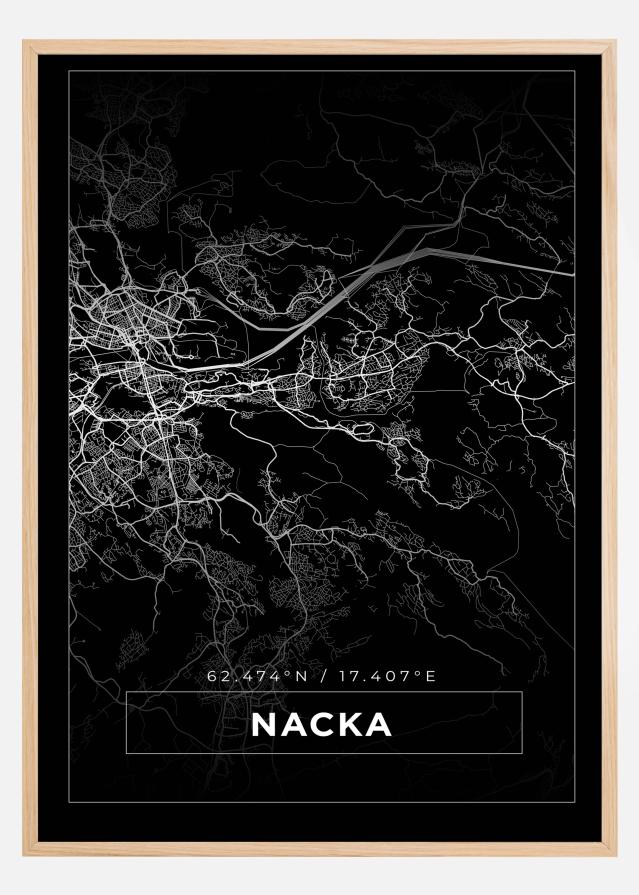 Map - Nacka - Black