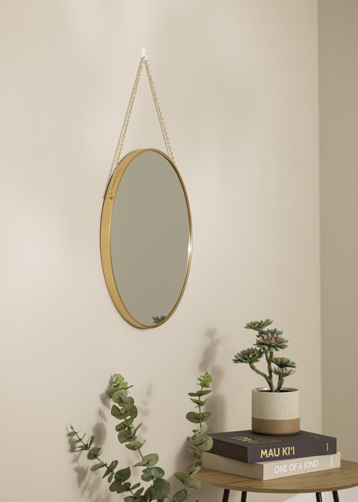 Miroir rond Modern Deep Or 51 cm Ø