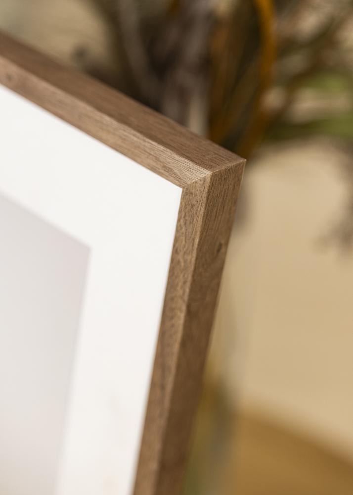 Cadre Soul Walnut Veneer 50x60 cm - Passe-partout Blanc 37x46 cm