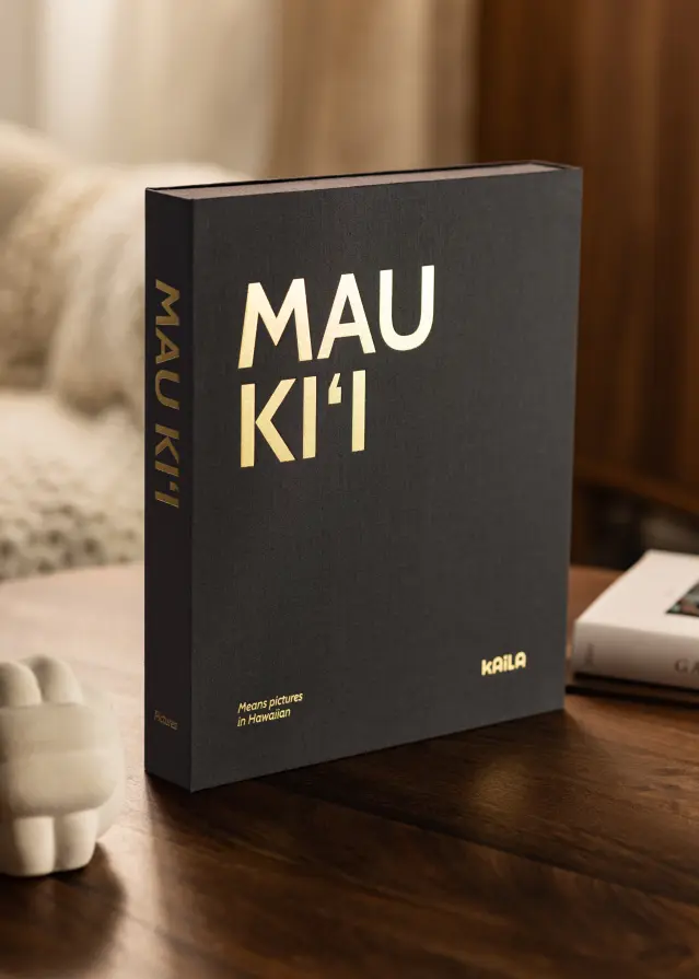 KAILA MAU KI'I - Coffee Table Photo Album (60 Pages Noires / 30 Feuilles)