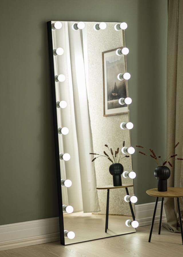 KAILA Miroir de maquillage Hollywood Edge 20 E27 Noir 72x180 cm