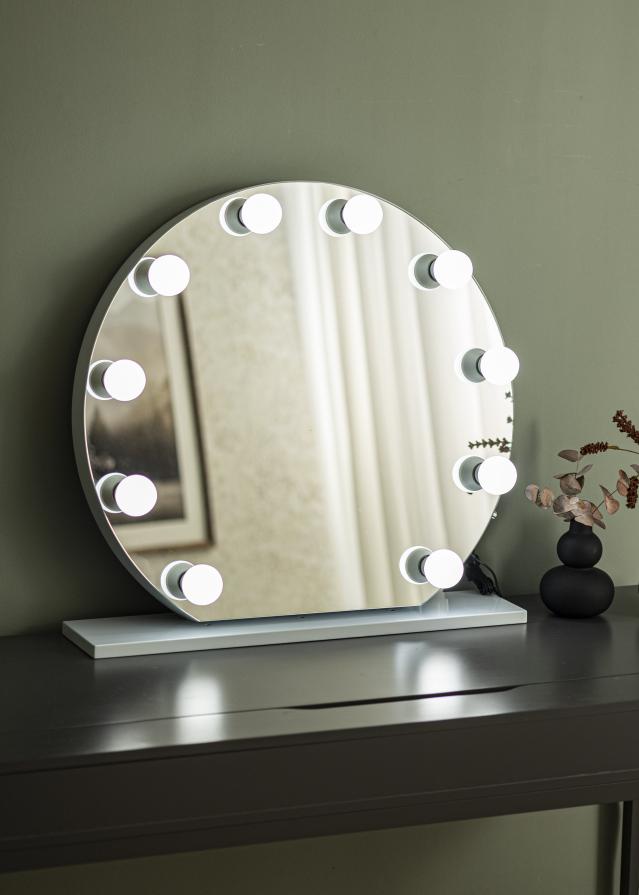 KAILA Miroir de maquillage Hollywood 10 E27 Blanc 70x65 cm