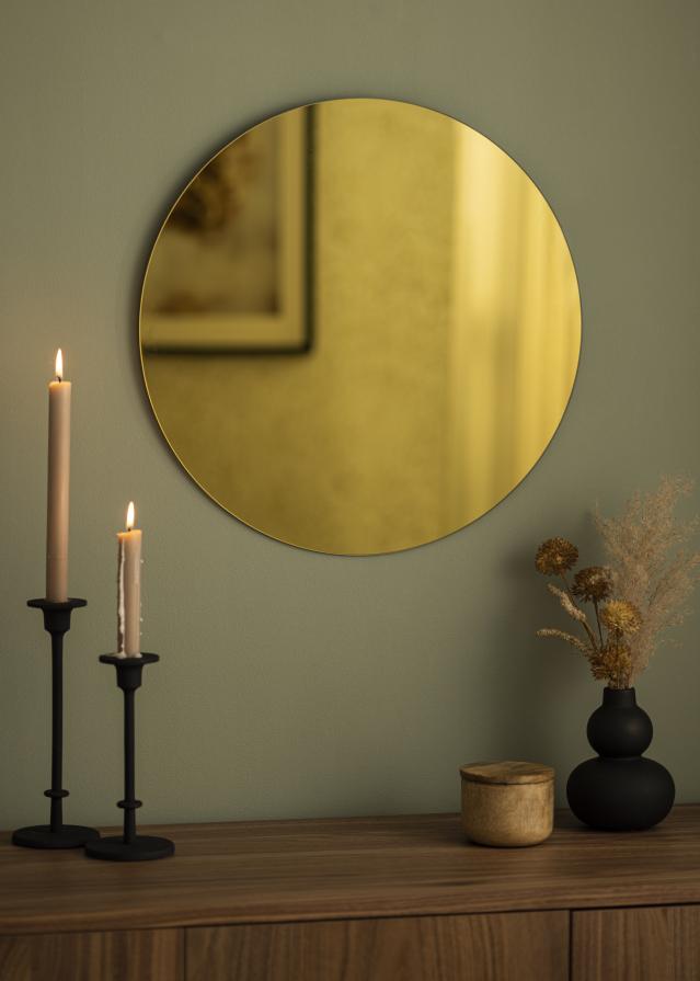 KAILA Miroir rond Gold diamètre 50 cm