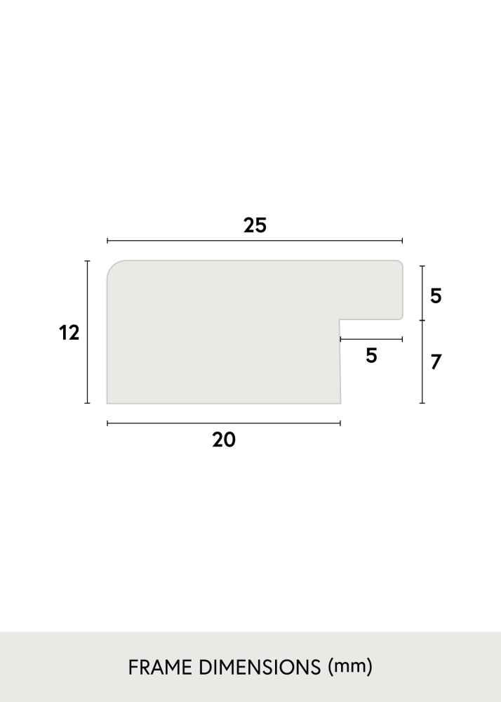 Cadre Trendline Chêne 42x59,4 cm (A2) - Passe-partout Blanc 25x38 cm