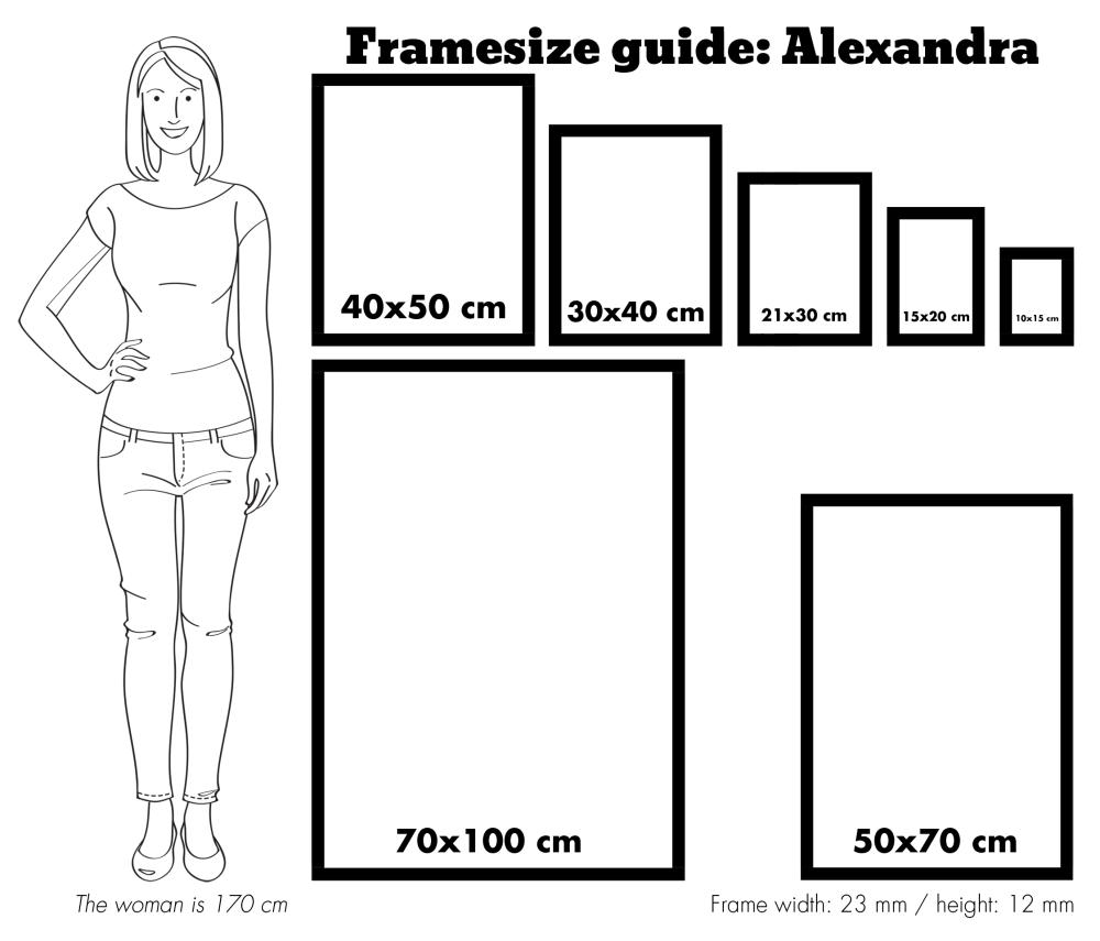 Cadre Alexandra Verre Acrylique Noir 61x91,5 cm