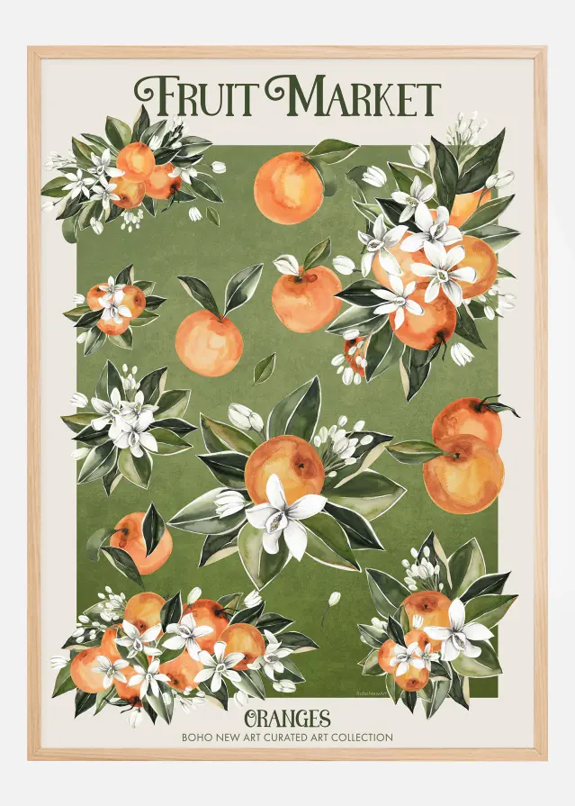 Fruit Market - Boho Oranges Poster