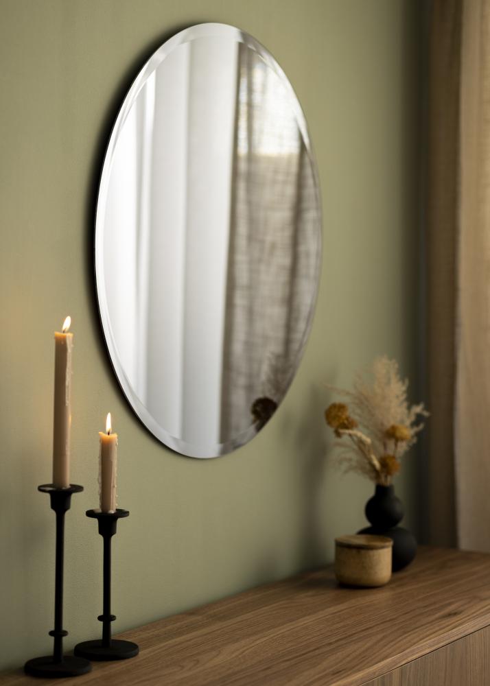 KAILA Miroir rond Dark Smoked Grey Deluxe diamètre 70 cm