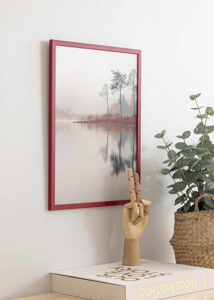 Cadre Edsbyn Rouge 40x50 cm - Passe-partout Blanc 29,7x42 cm