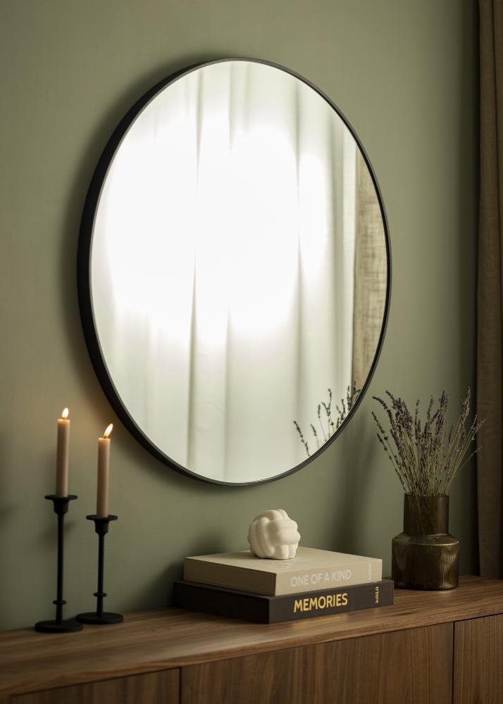 KAILA Miroir rond Edge Black diamètre 90 cm