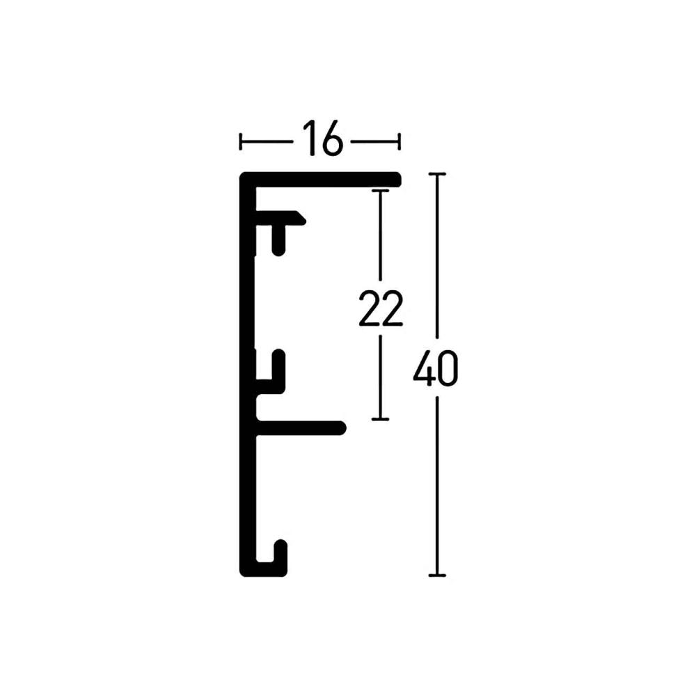 Cadre Nielsen Box II Argent 60x80 cm