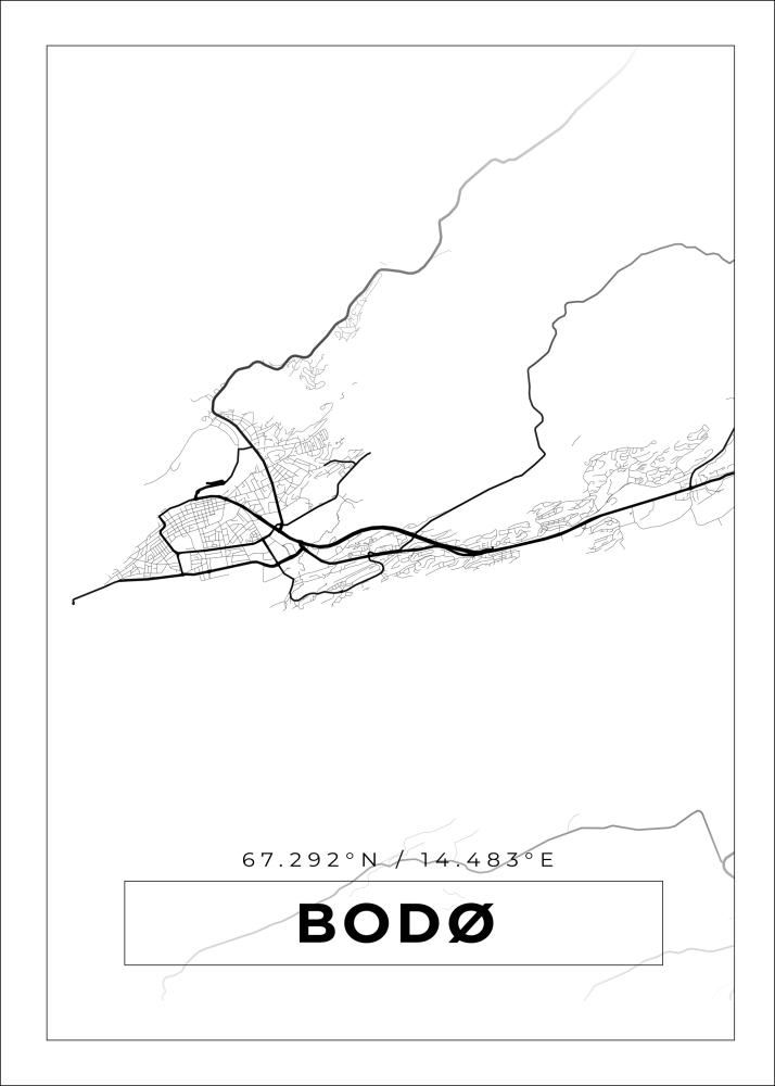 Map - Bodø - White