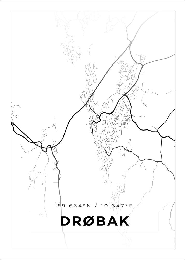 Map - Drøbak - White