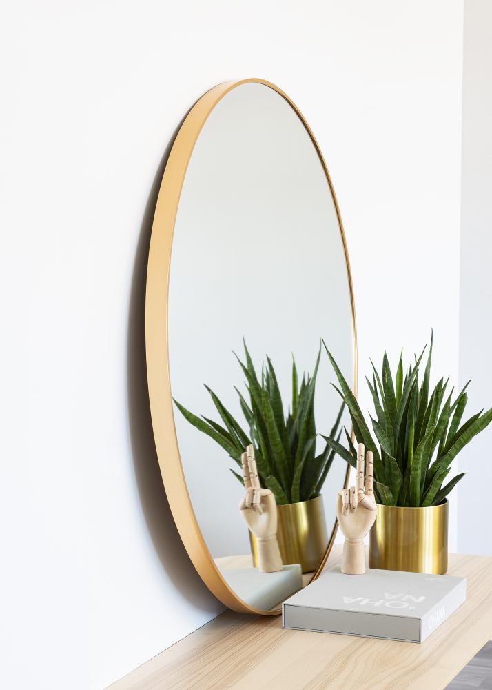 KAILA Miroir rond Edge Gold diamètre 100 cm