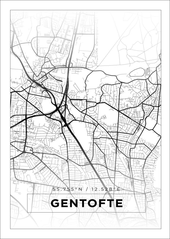 Map - Gentofte - White