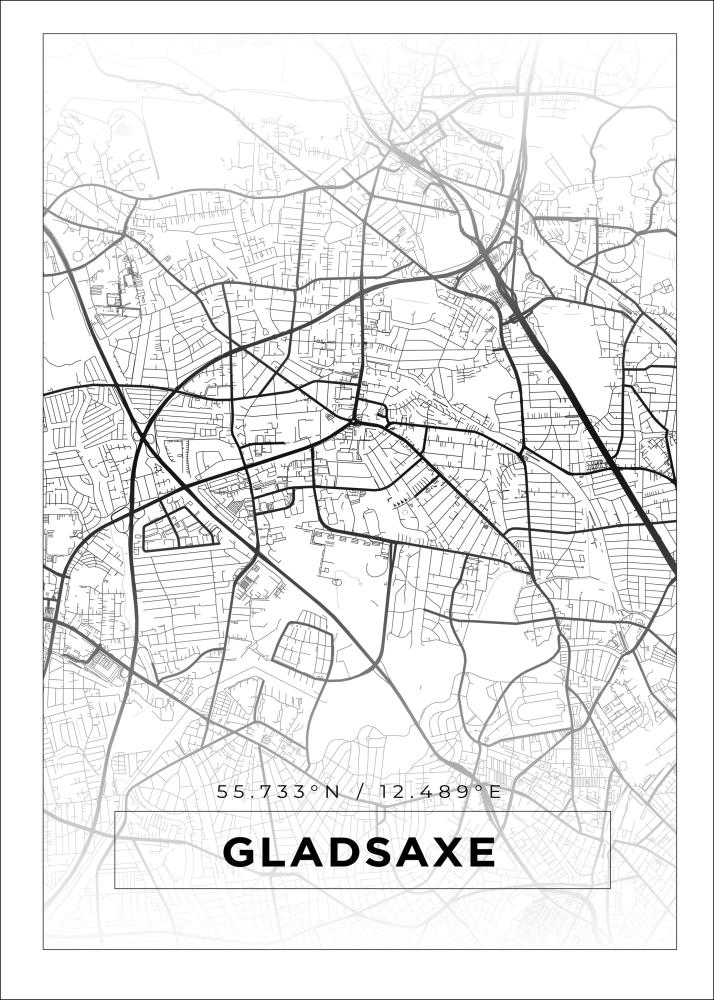 Map - Gladsaxe - White