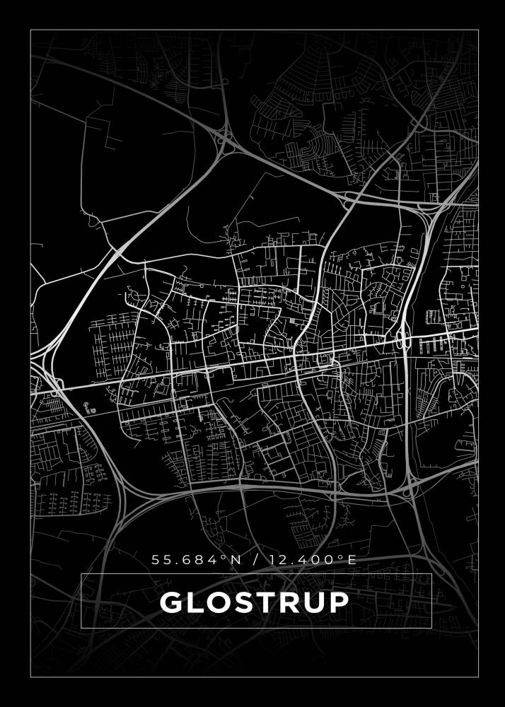 Map - Glostrup - Black