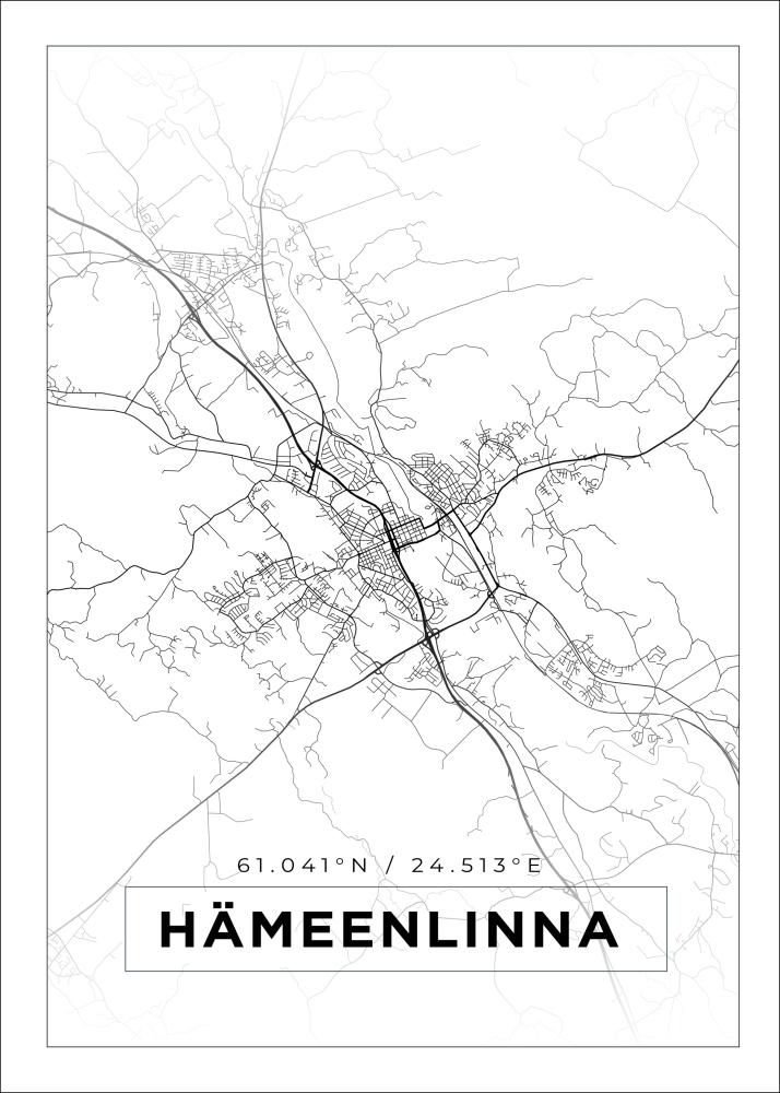 Map - Hämeenlinna - White