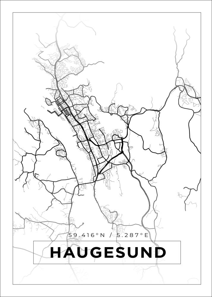 Map - Haugesund - White