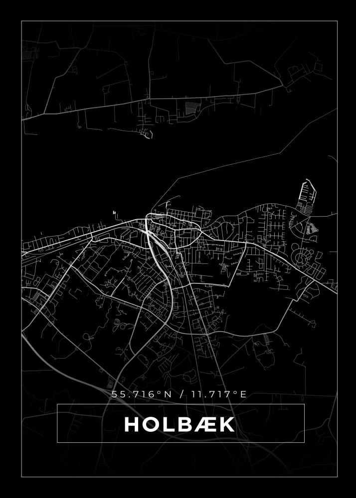 Map - Holbæk - Black