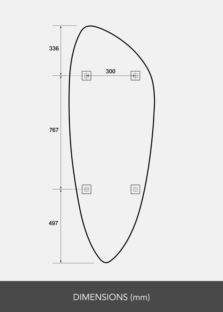 Miroir Obelisk 160x57 cm