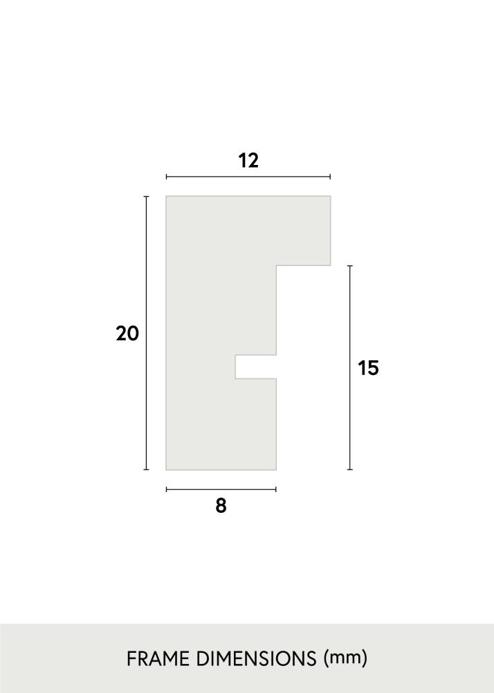 Cadre E-Line Blanc 70x100 cm - Passe-partout Blanc 62x85 cm