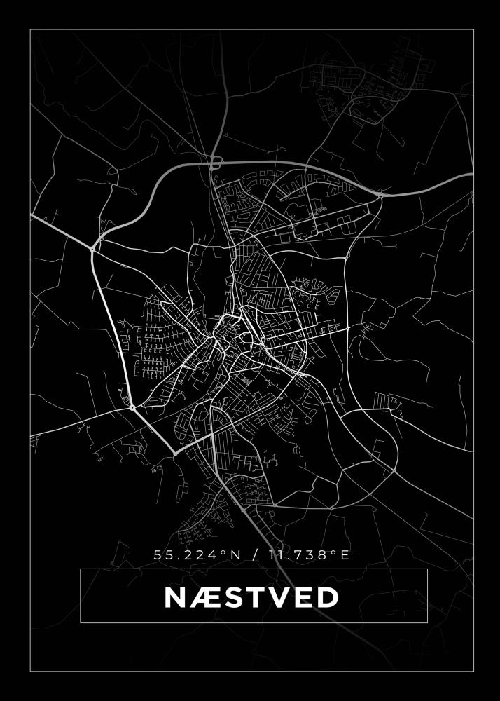 Map - Næstved - Black