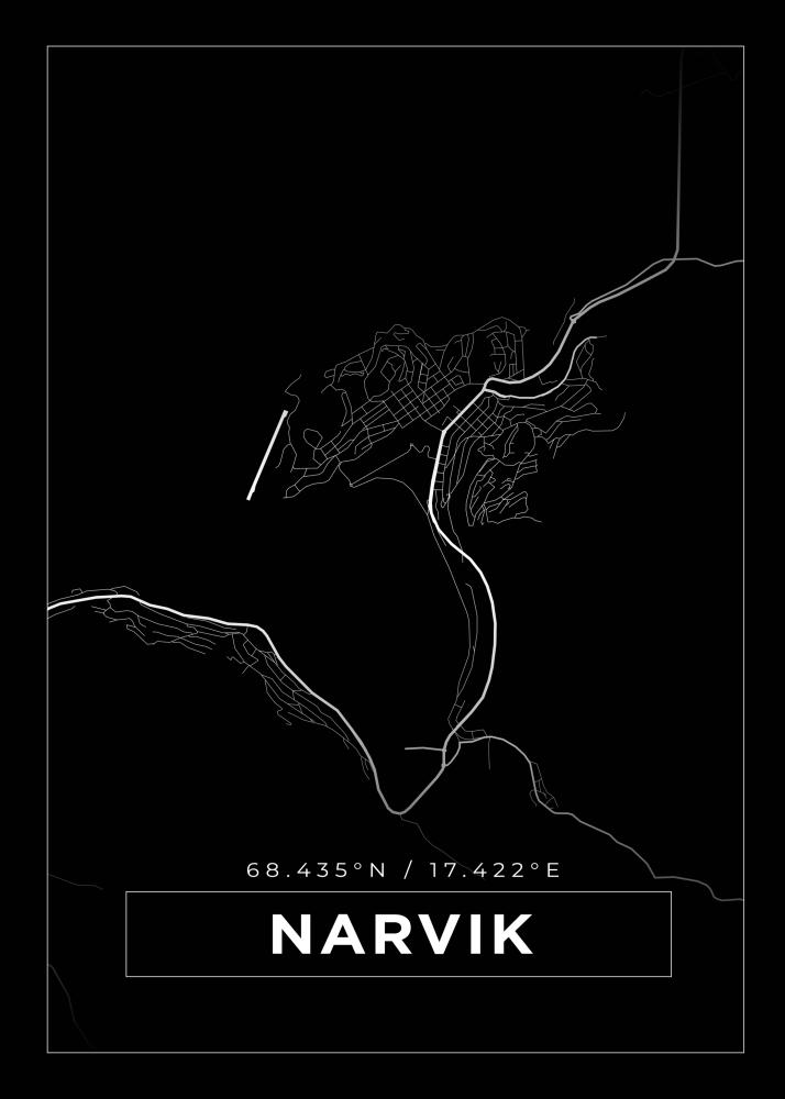 Map - Narvik - Black