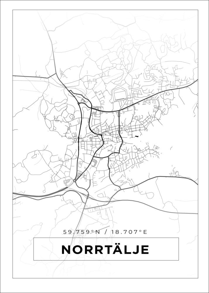 Map - Norrtälje - White