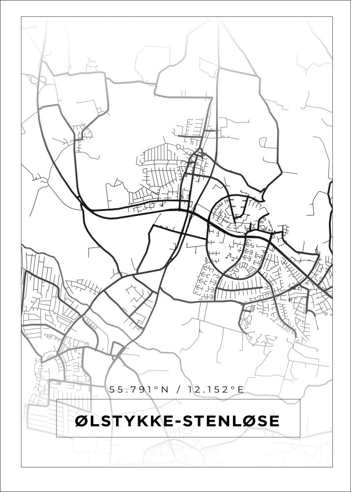 Map - Ølstykke-Stenløse - White