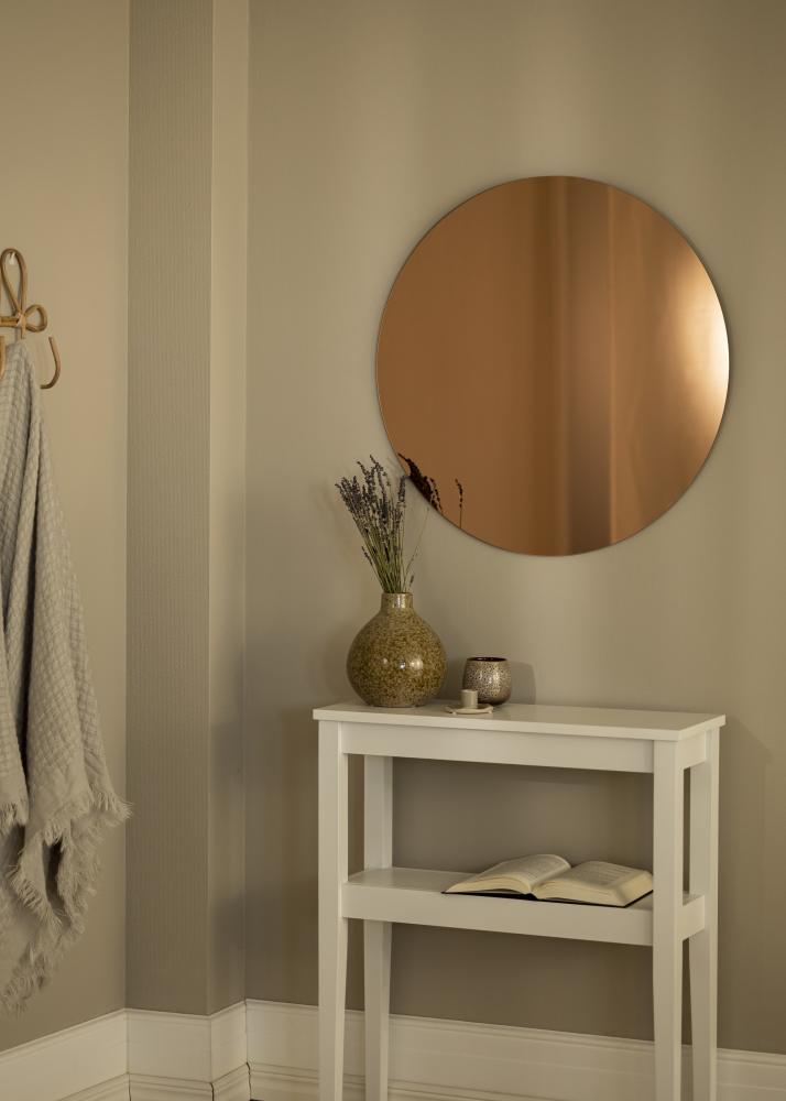 KAILA Miroir rond Rose Gold diamètre 70 cm