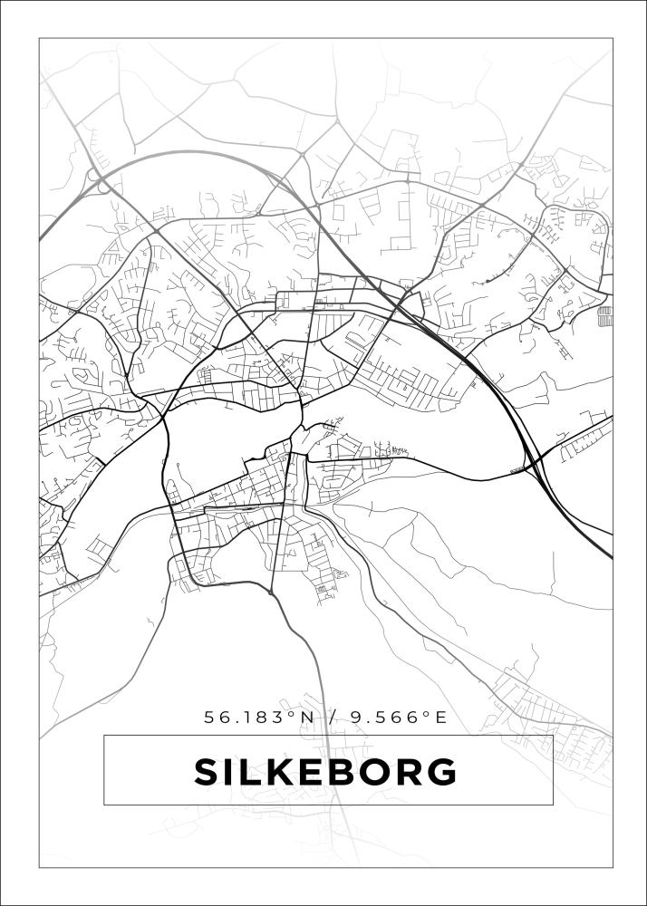 Map - Silkeborg - White