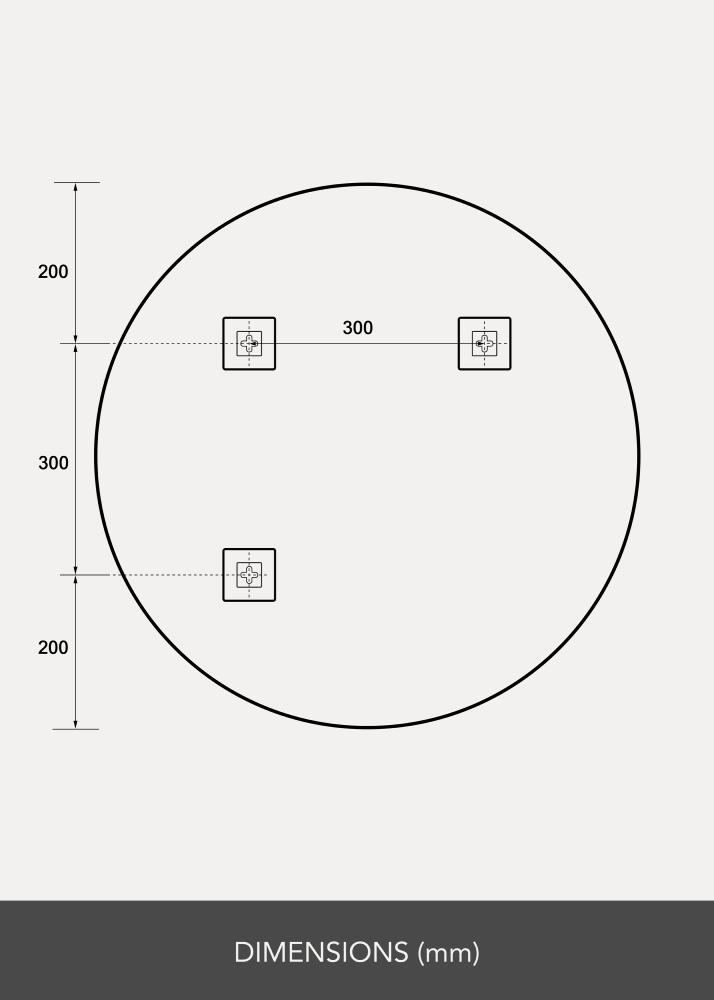 Miroir rond diamètre 70 cm