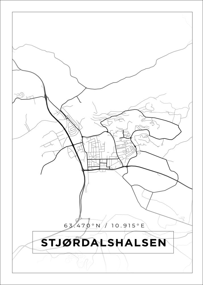 Map - Stjørdalshalsen - White