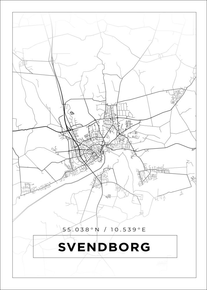 Map - Svendborg - White