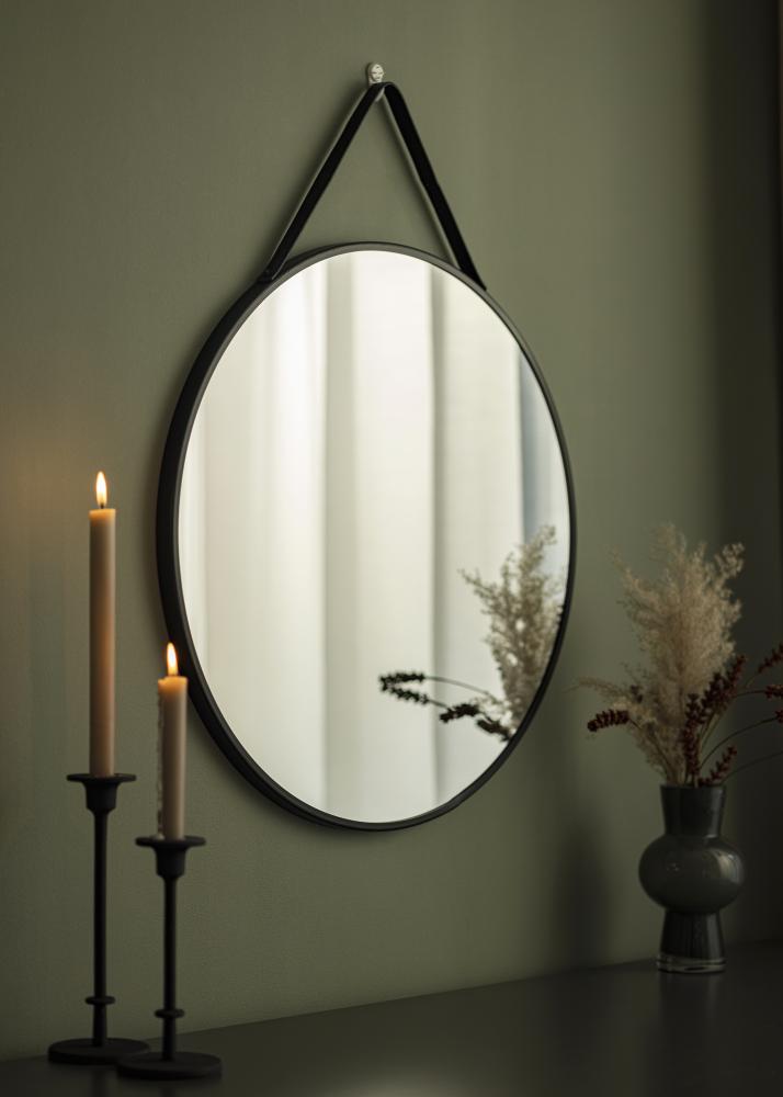 Miroir Trapani Noir diamètre 60 cm