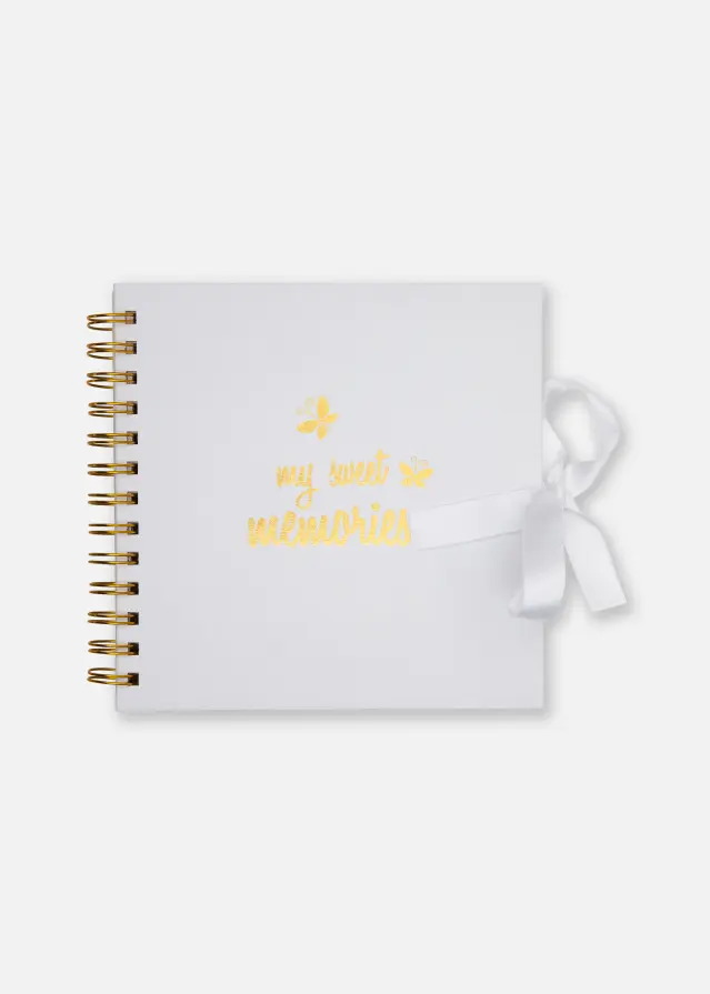 Sweet Memories Blanc - 18x18 cm (48 pages blanches / 24 feuilles)