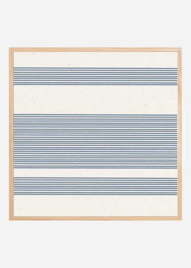 Simple Blue Lines Pattern Poster