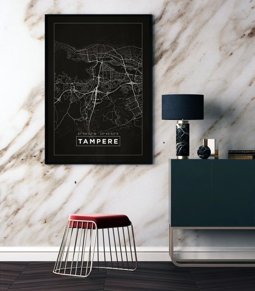 Map - Tampere - Black