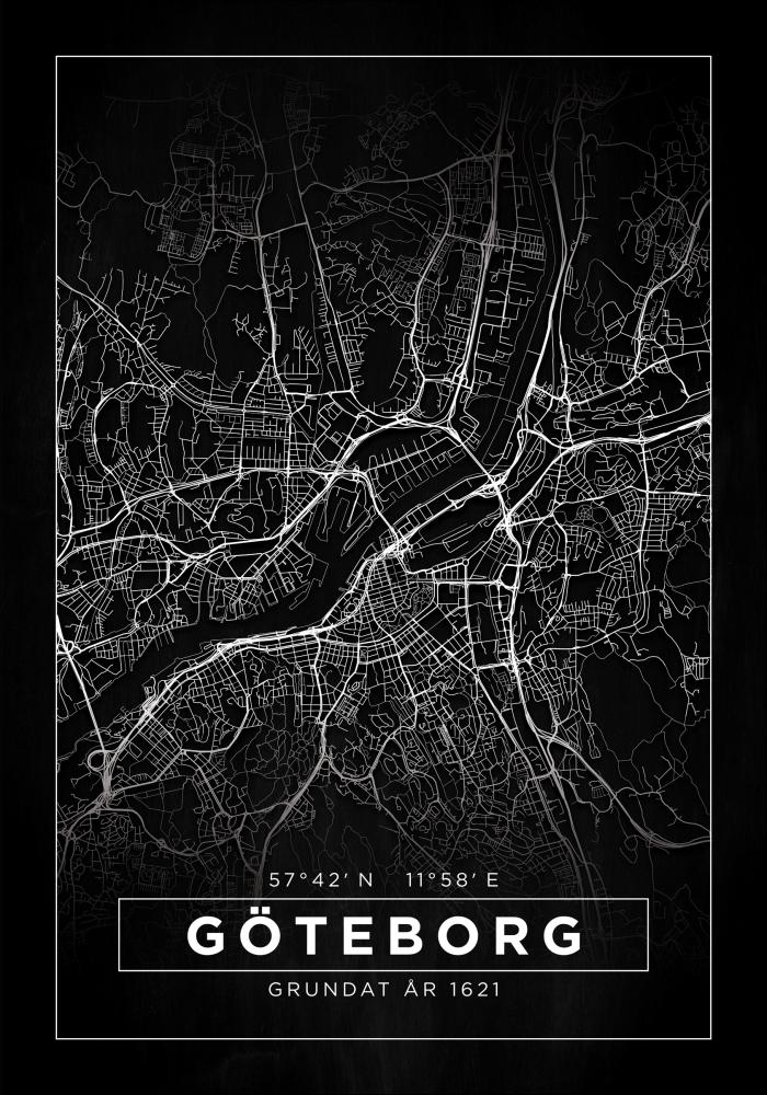 Map - Göteborg - Black