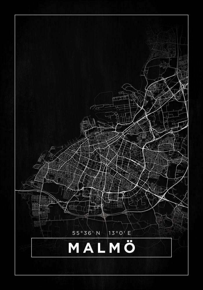 Map - Malmö - Black