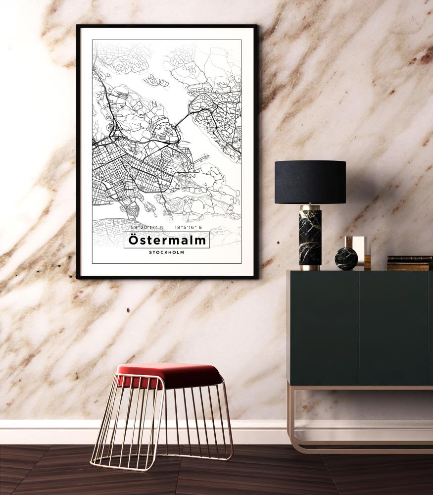 Map - Östermalm - White