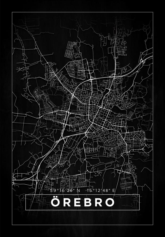 Map - Örebro - Black