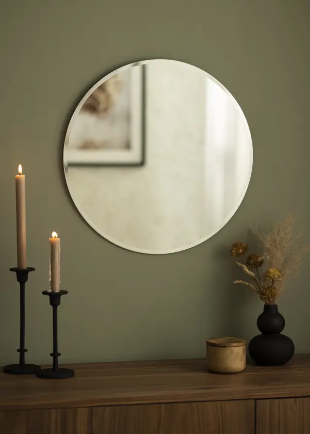 KAILA Miroir rond Deluxe diamètre 50 cm