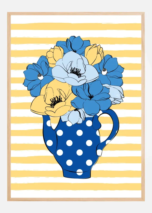 Blue Flowers Poster