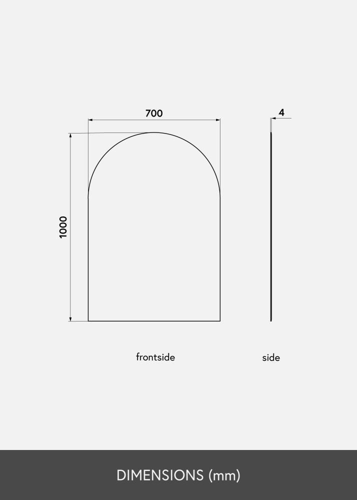 KAILA Miroir Cut Oval 70x100 cm