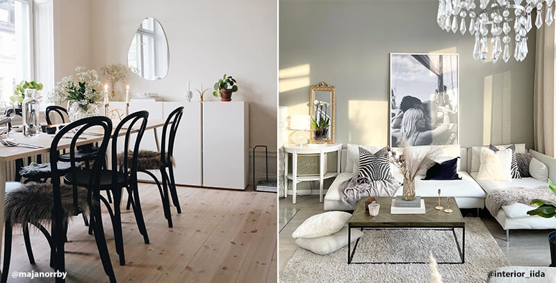 Scandinavian interior decoration for the living room